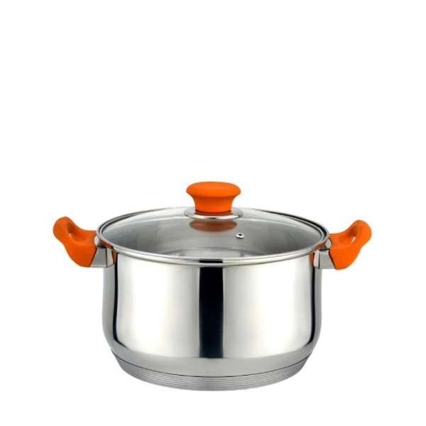 648789 Тенджера Muhler 4 литра оранжева