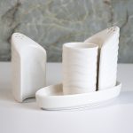 Керамични солници 2-ка с поставка за клечки - Image 4