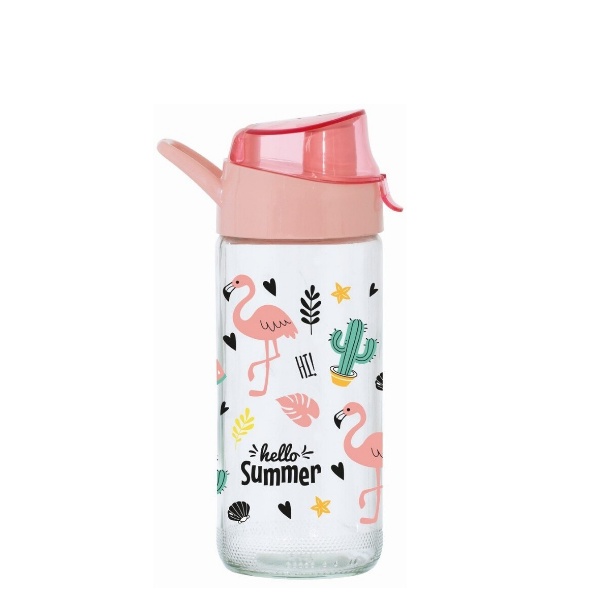 И102896 1 Стъклена бутилка за спорт ФЛАМИНГО