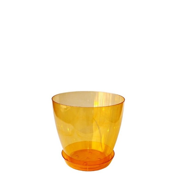 0303012 Саксия за орхидея оранжева Ф14