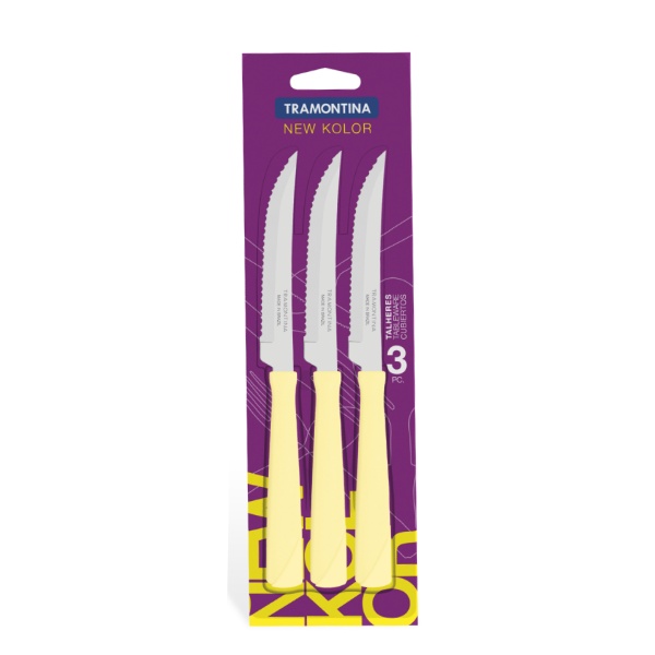 170634 Ножове 3 бр New Kolor TRAMONTINA бежови