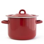 Тенджера емайл 6 литра Червено