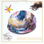 Купичка стъкло 3 броя Син мрамор - Image 3