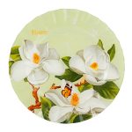 Чиния за основно ястие стъкло 3 броя Лилии