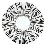 Чиния за десерт 3 броя стъкло Черно и бяло