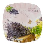 Чиния 3 броя стъкло Лавандула