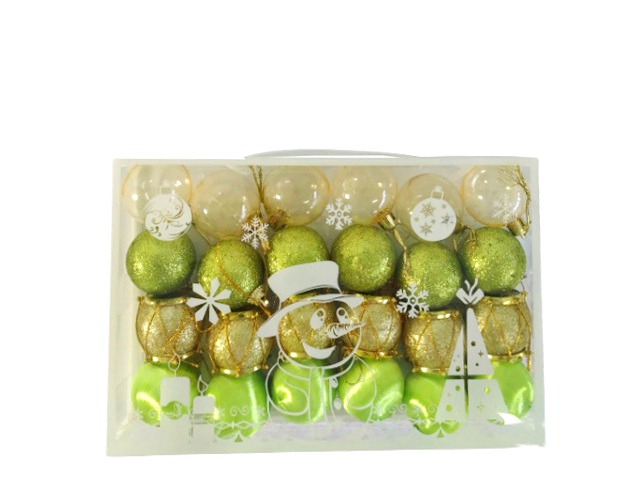 1 Коледна украса за елха старо злато/зелено