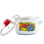 Тенджера емайл с кант и стъклен капак 3.8 литра - Image 3