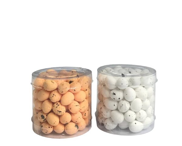 Великденски яйца едноцветни пръскани 50 броя в кутия