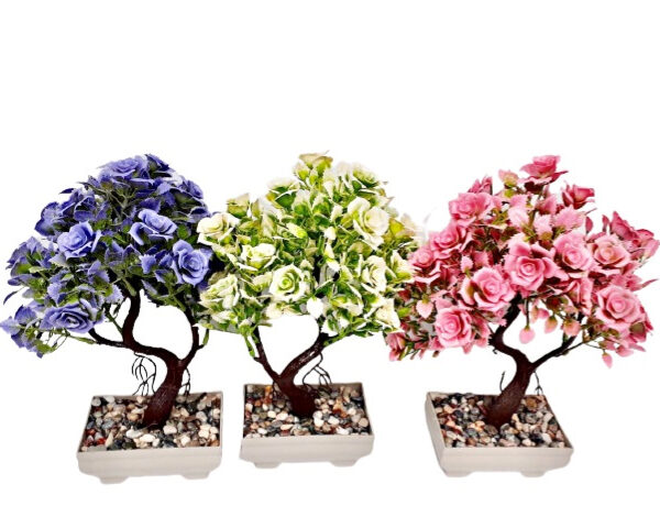 Икебана цветен Бонзай е идеалният завършек в декорацията на всеки дом. Предлага се в различни цветове. Подходящ е за декориране на дома, терасата, градината, офиса и други. Размери: 11/7/25,5 см