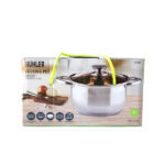 ТЕНДЖЕРА ИНД. MUHLER Ф26X15CM, 7L, СТЪКЛЕН КАПАК, 1003004 - Image 3