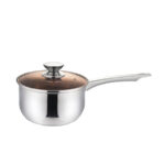 КАСЕРОЛА  ИНД. MUHLER  Ф16X9.5CM.1,5L, СТЪКЛЕН КАПАК, 1003766