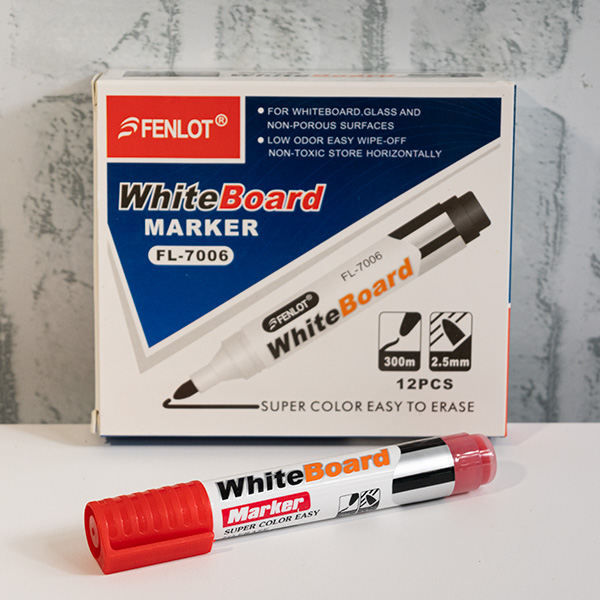 _NKN4227 Маркер за бяла дъска с мастило Червено