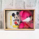 Комплект детски чаша с дръжка и плюшена играчка