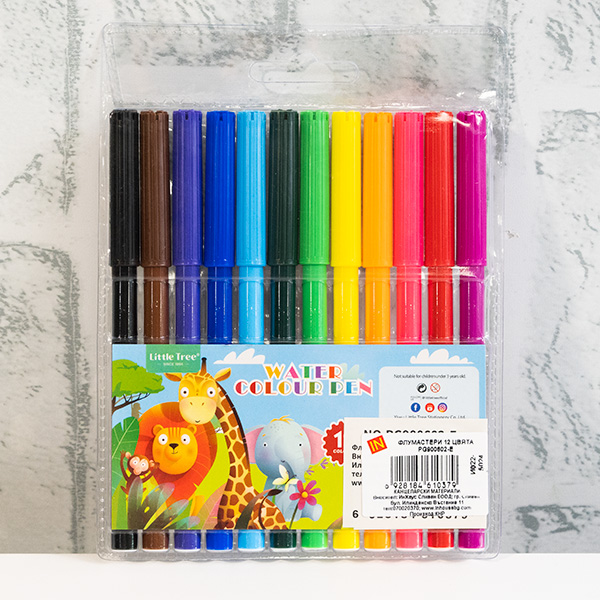 И022-5024 Флумастери 12 цвята