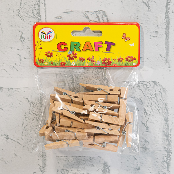 _NKN6378 Крафт щипки 3,5см. 24бр.