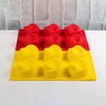 Форма силикон мъфини рози 6бр.
