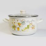 Тенджера емайл със стъклен капак 4,8л. Тий Тайм