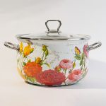 Тенджера емайл със стъклен капак 6,2л. Трендафил