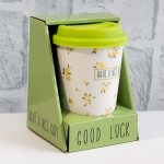 Порцеланова чаша със силиконов капак