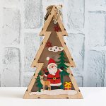 Коледна декорация светеща елха 22 см