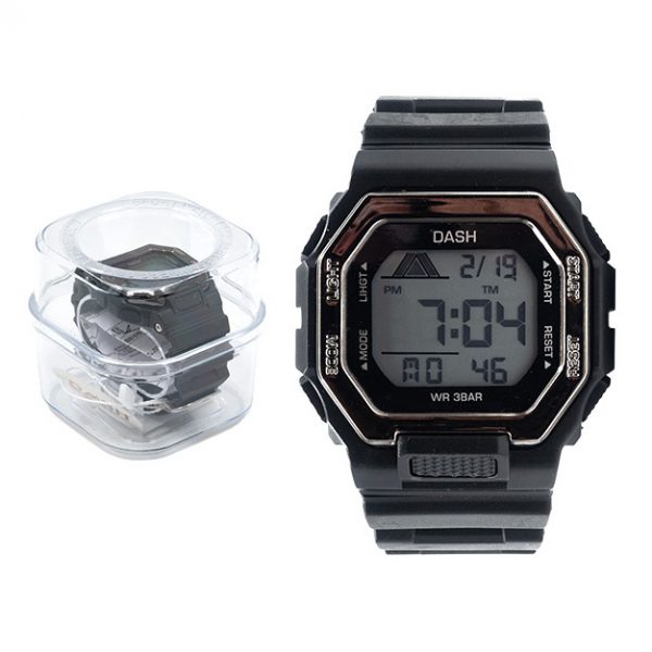 Часовник дамски дигитален силиконова каишка черно