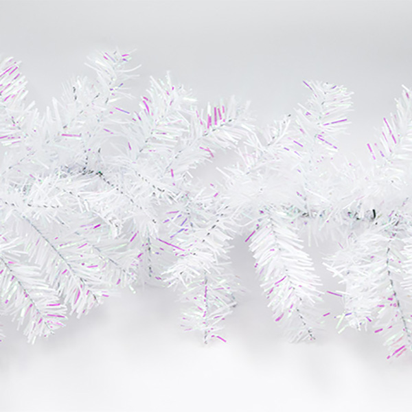 И02-21107 Коледна декорация гирлянд от 280 клонки 2,7 метра/5,8 см бяло