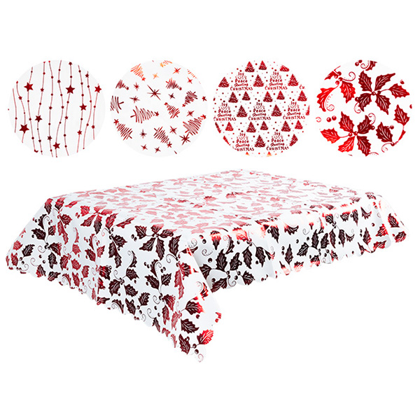 И02-21153-1 Коледна покривка 70/120 см декор червено
