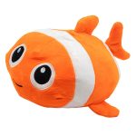 Плюшена играчка с къс косъм риба райе 20см