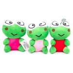 Плюшена играчка с къс косъм жаба 17см