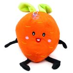 Плюшена играчка с къс косъм морков човече 17см