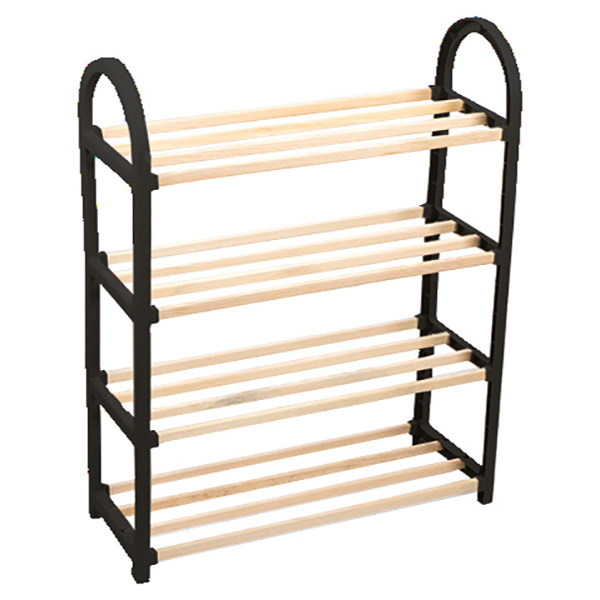 И108179 Стелаж за обувки 4 Нива Wood 64/51/18 см Черно