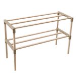 Стелаж за обувки 2 Нива Wood 39/51/23 см Бежово