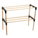 Стелаж за обувки 2 Нива Wood 39/51/23 см Черно