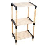 Етажерка 3 Нива Wood 79/33/33 см Черно