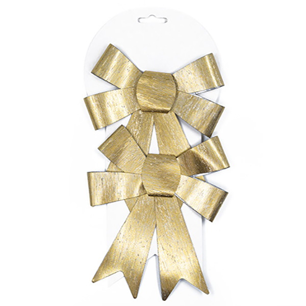 и02-21063-1 Коледна декорация пандела 13/17 см 2 броя Златно