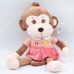 Плюшена играчка с къс косъм маймуна момиче 50см