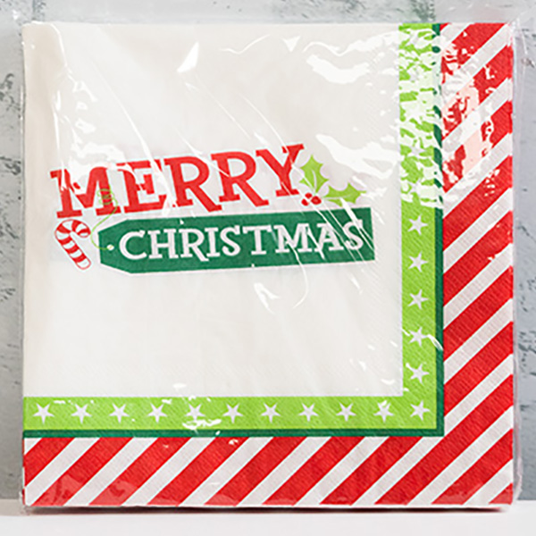 Коледни салфетки 33/33 см 20 броя Бастунче