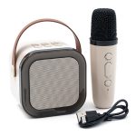 Колонка Bluetooth 9/9 см С МИКРОФОН ОВАЛ БЕЖОВО