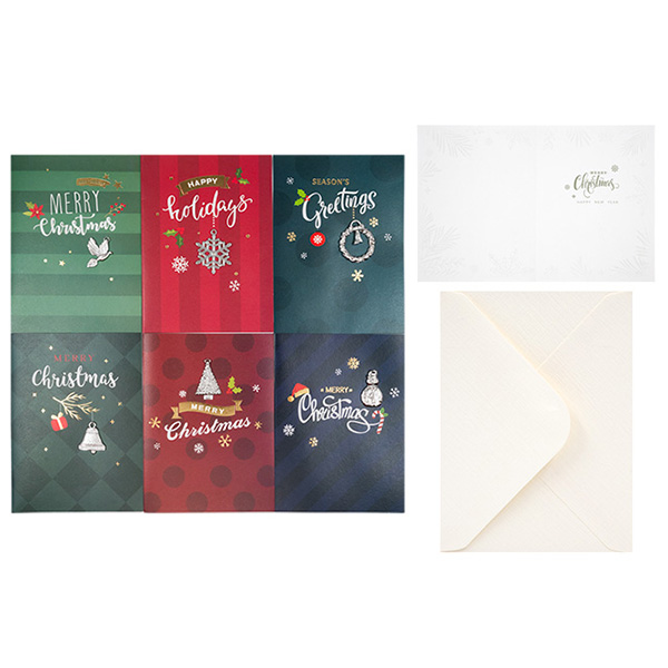 И02-22951 Коледна картичка 12/17 с плик и метален орнамент