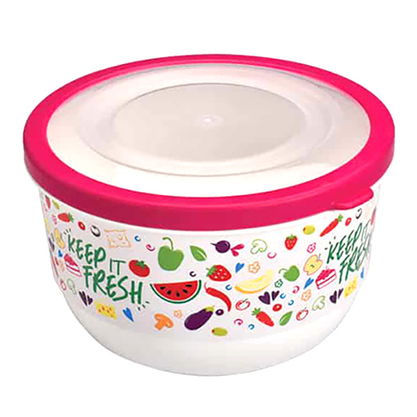 Контейнер за съхранение кръг с декор 1 литър