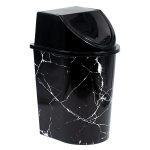 Кош с люлеещ капак 13 литра Черен мрамор
