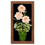 Картина 3D обемна роза 40/22 см оранж