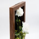 Картина 3D обемна роза 40/22 см бяло