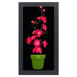 Картина 3D обемна черешов цвят 40/22 см червено