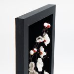 Картина 3D обемна черешов цвят 40/22 см бяло