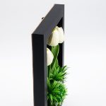 Картина 3D обемна лале 30/22 см бяло