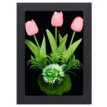 Картина 3D обемна лале 30/22 см розово