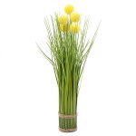 Изкуствено цвете 42 см краспедия жълто