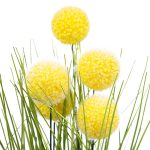 Изкуствено цвете 42 см краспедия жълто